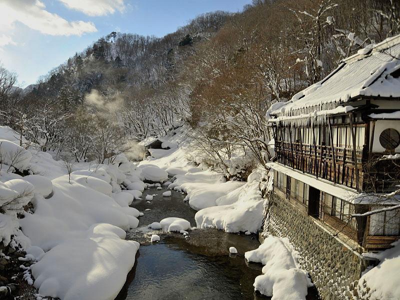Готель Takaragawa Onsen Ousenkaku Мінакамі Екстер'єр фото